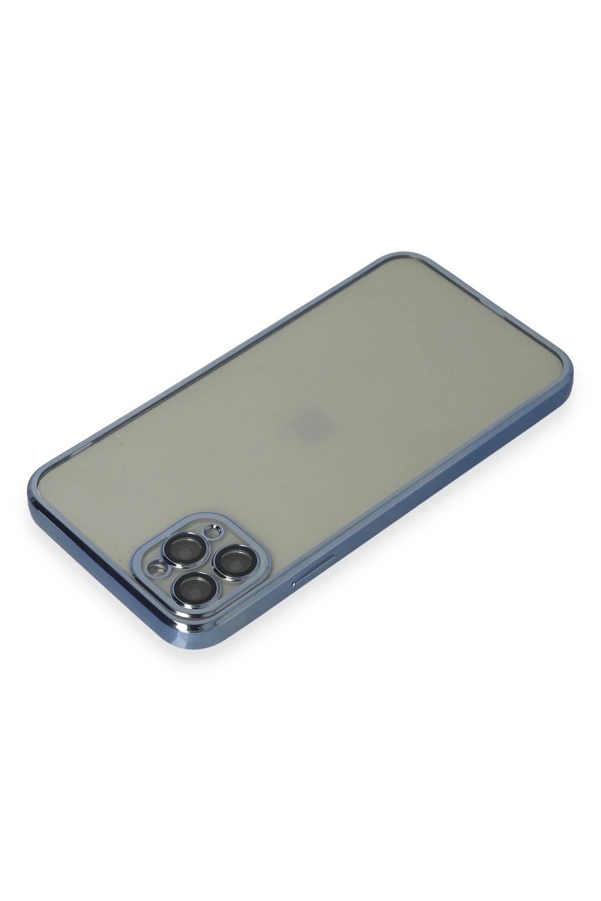 Mey İthalat® iPhone 11 Pro Max Kılıf Lensli Silikon - Açık Mavi