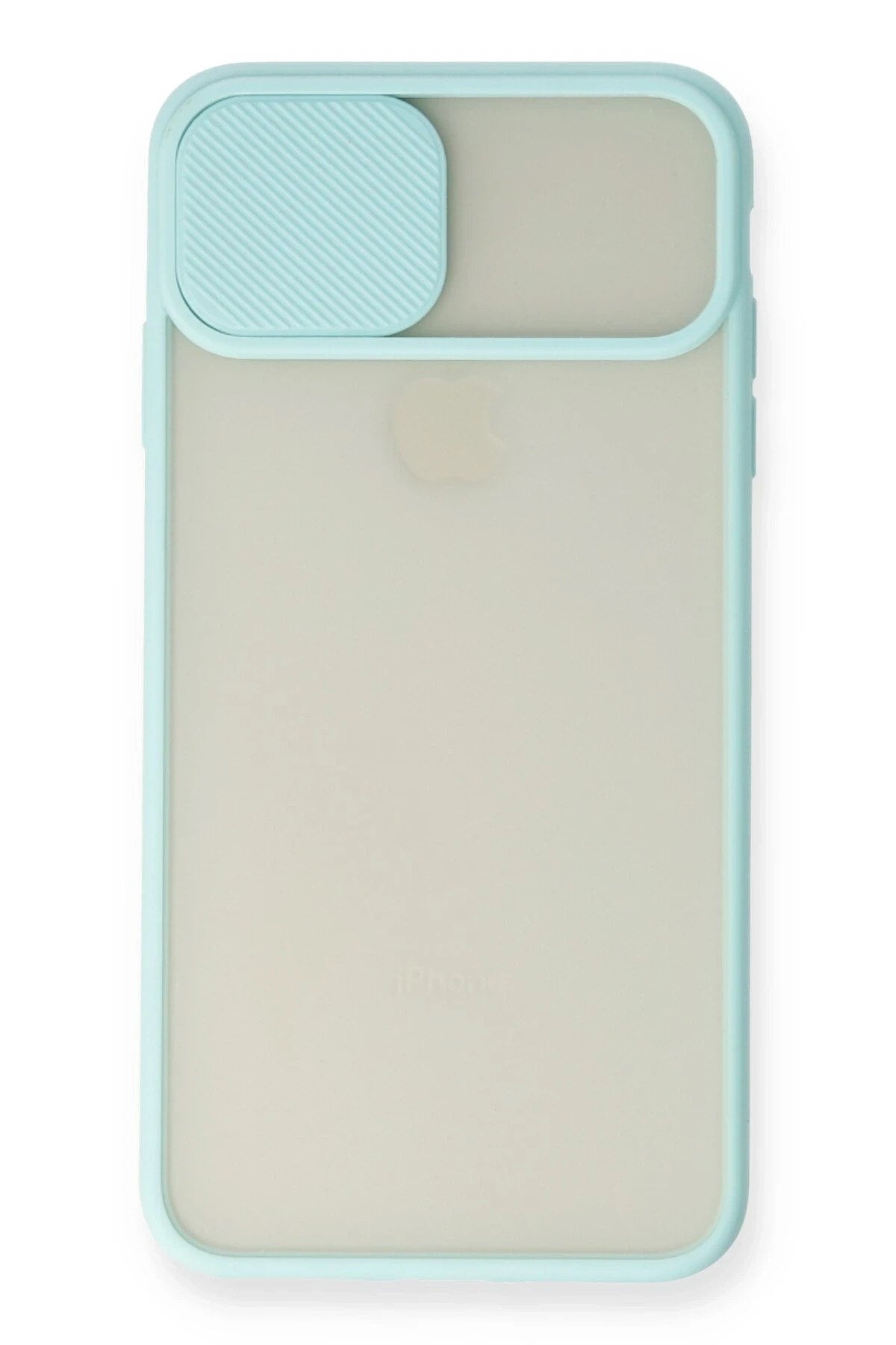 Mey İthalat® iPhone X Kılıf Palm Buzlu Kamera Sürgülü Silikon - Turkuaz