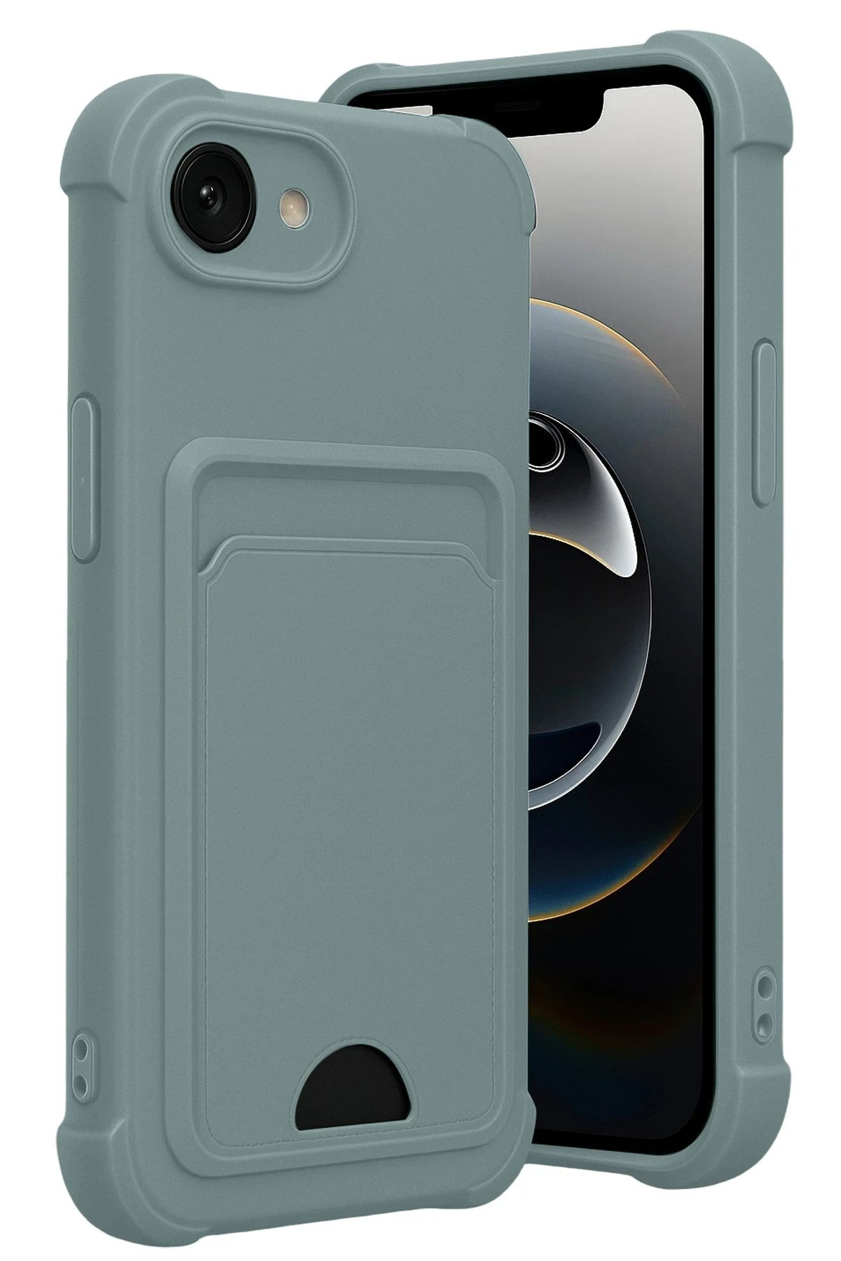 Mey İthalat® iPhone 16E Kelvin Kartvizitli Silikon - Açık Yeşil