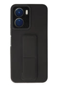 Mey İthalat® Vivo Y16 Kılıf Mega Standlı Silikon - Siyah