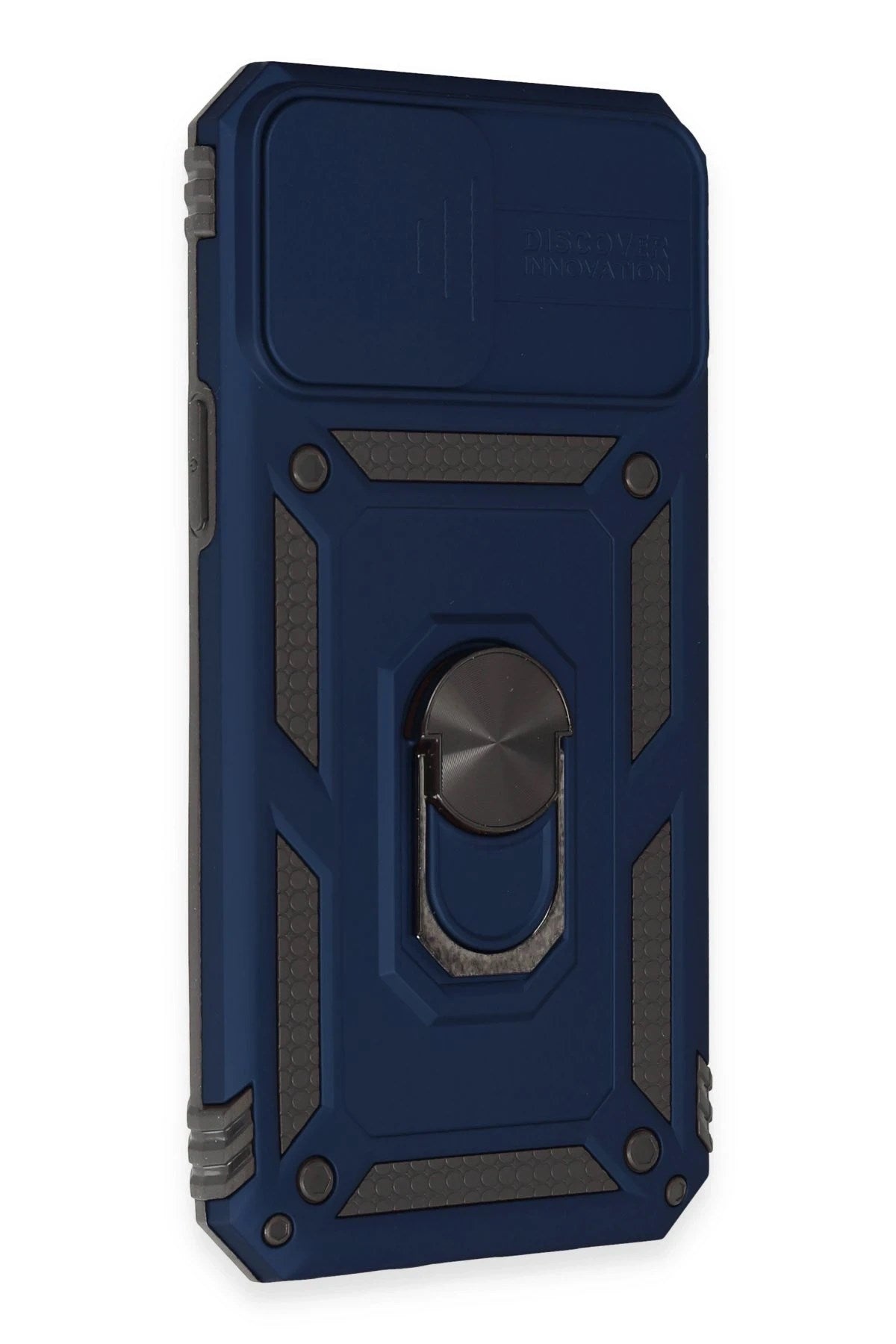 Mey İthalat® iPhone 12 Pro Max Kılıf Pars Lens Yüzüklü Silikon - Lacivert