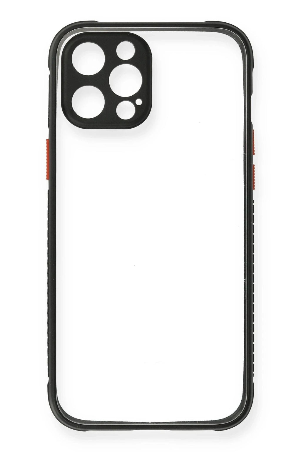 Mey İthalat® iPhone 12 Pro Kılıf Miami Şeffaf Silikon - Siyah
