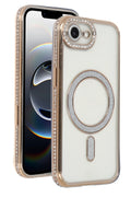 Mey İthalat® iPhone 16E Joke Simli Magneticsafe Kılıf - Gold