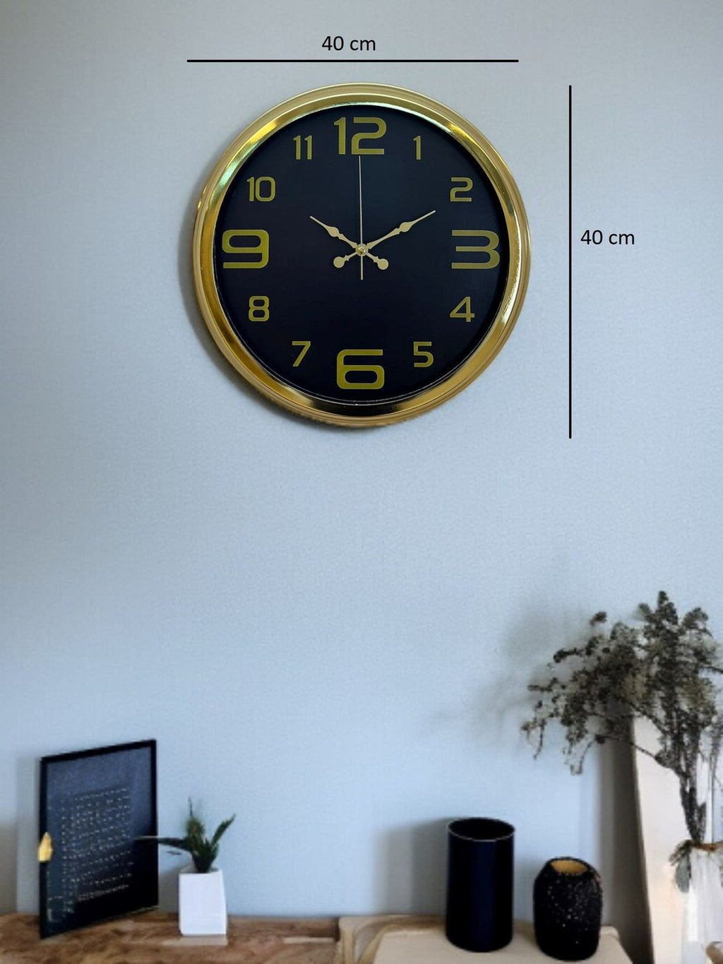 Elegance Gold Luxury 40 Cm Metal Duvar Saati