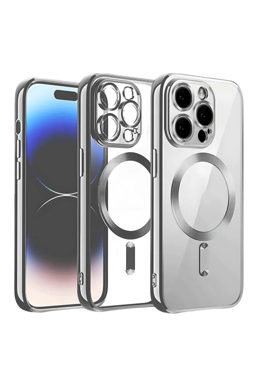 Mey İthalat® iPhone 12 Pro Kılıf Kross Magneticsafe Kapak - Titan Gri