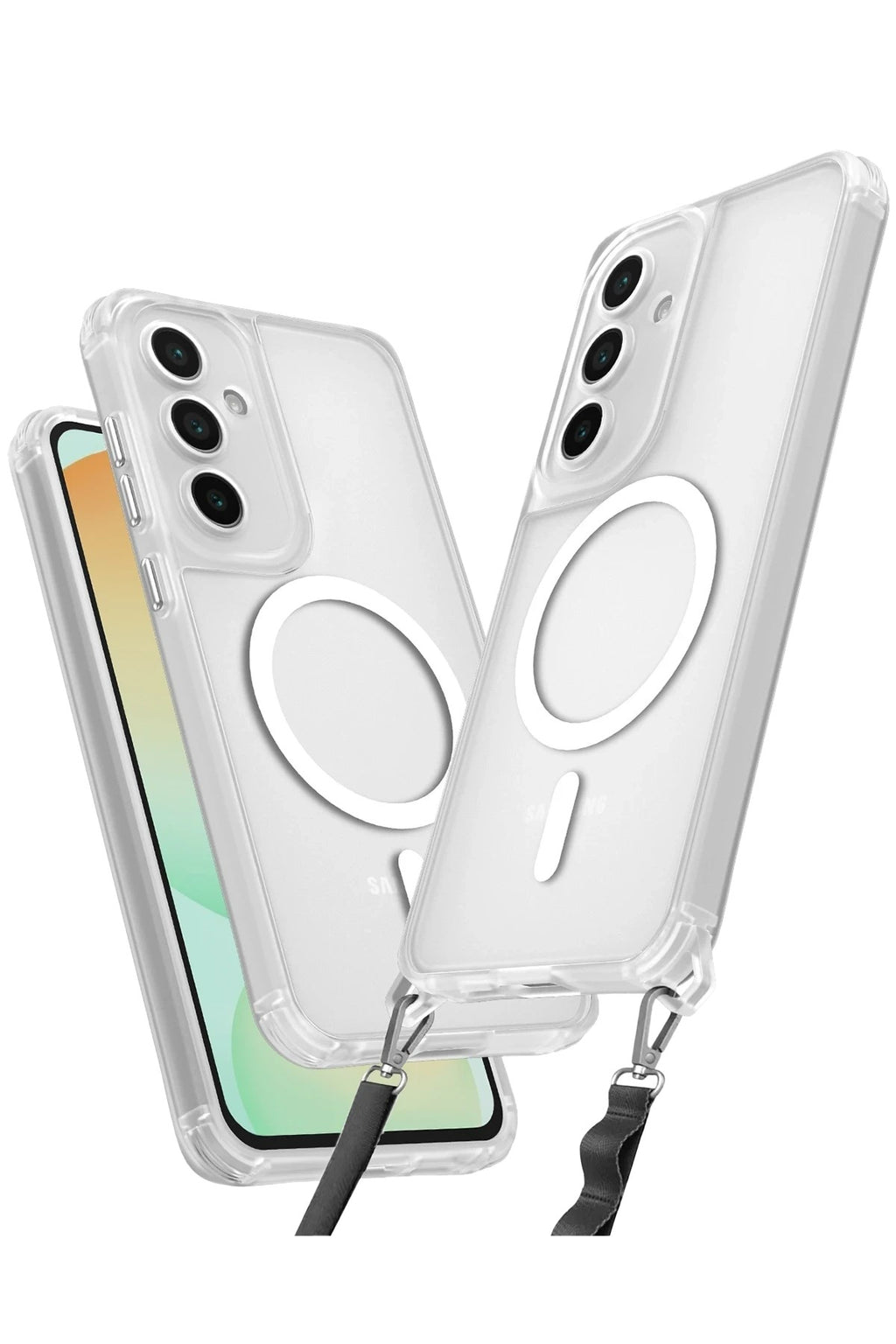 Mey İthalat® Samsung Galaxy S24 FE Kılıf Enka Magsafe Silikon Kılıf - Şeffaf