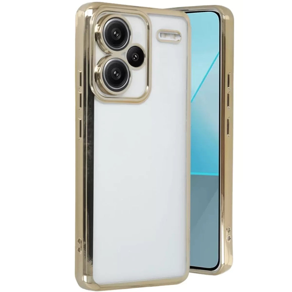 Mey İthalat® Redmi Note 13 Pro Plus Kılıf Lensli Silikon - Gold