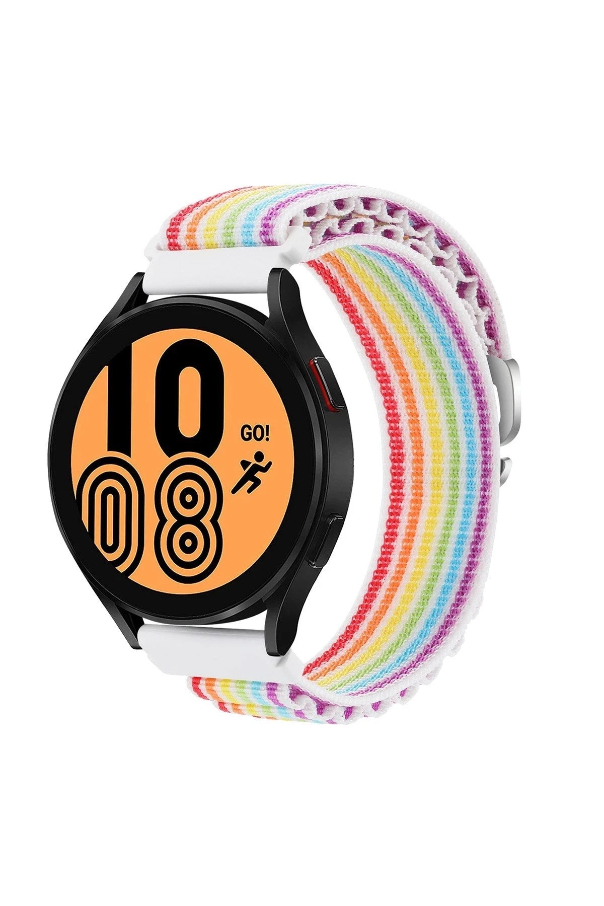 Mey İthalat® Watch 20mm KR410 Kumaş Kordon - Gökkuşağı