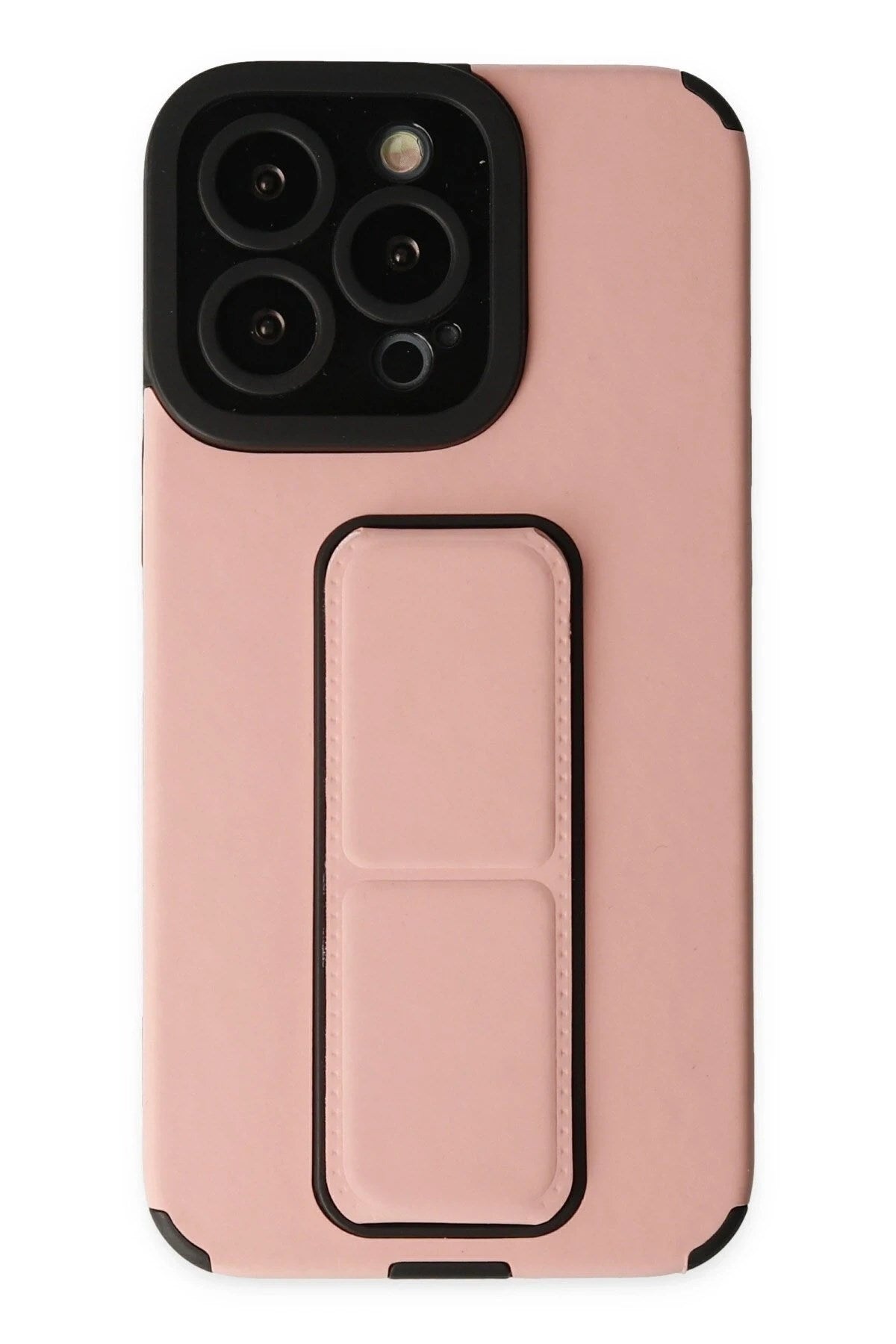 Mey İthalat® iPhone 13 Pro Kılıf Mega Standlı Silikon - Pudra
