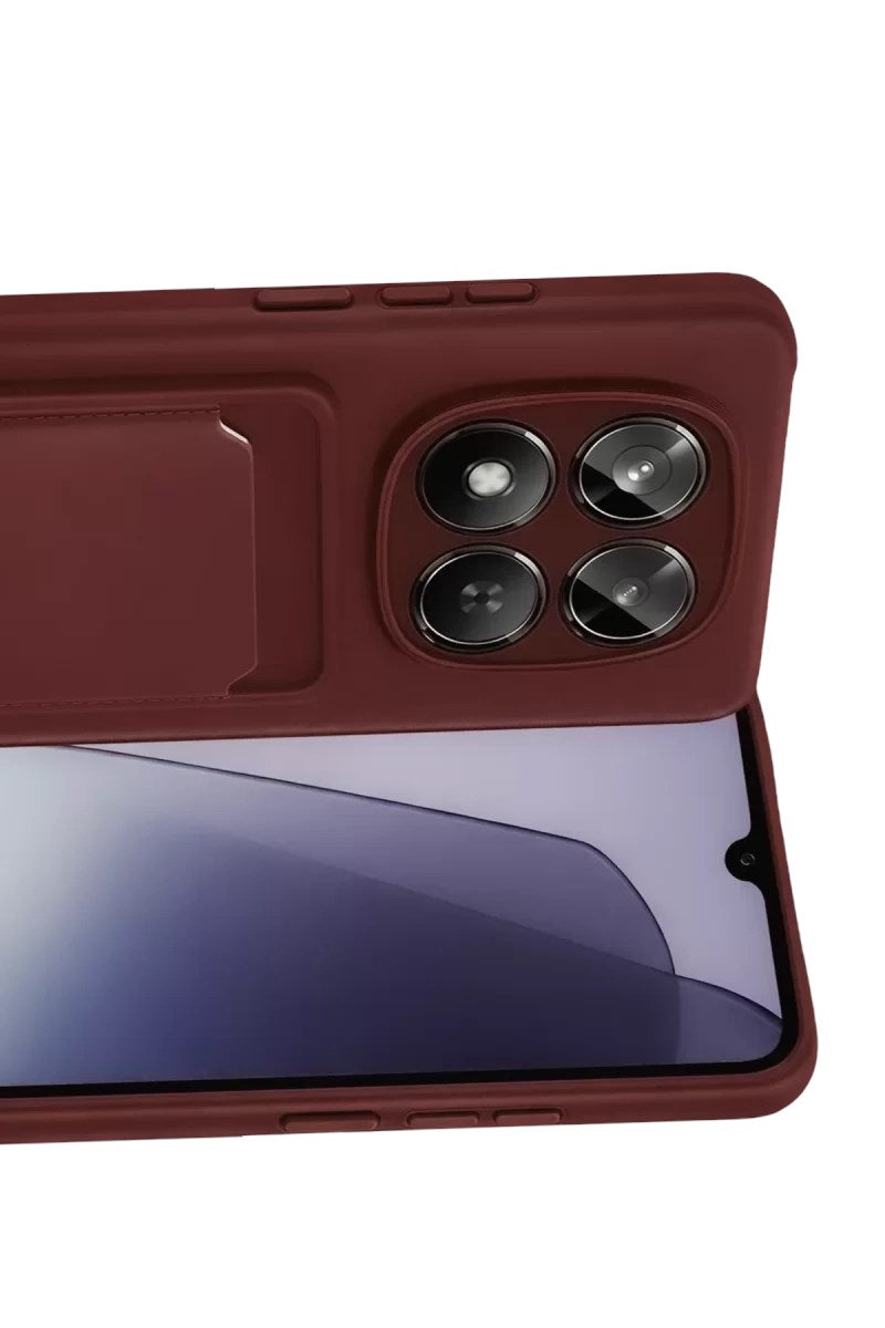 Mey İthalat® Redmi Note 15 4G Kelvin Kartvizitli Silikon - Bordo