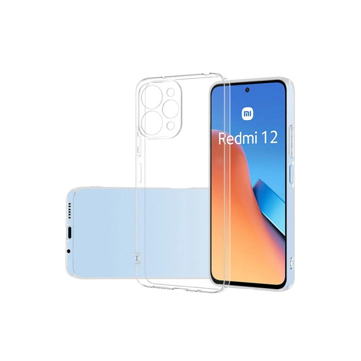 Mey İthalat® Redmi 12 Kılıf Lüx Şeffaf Silikon