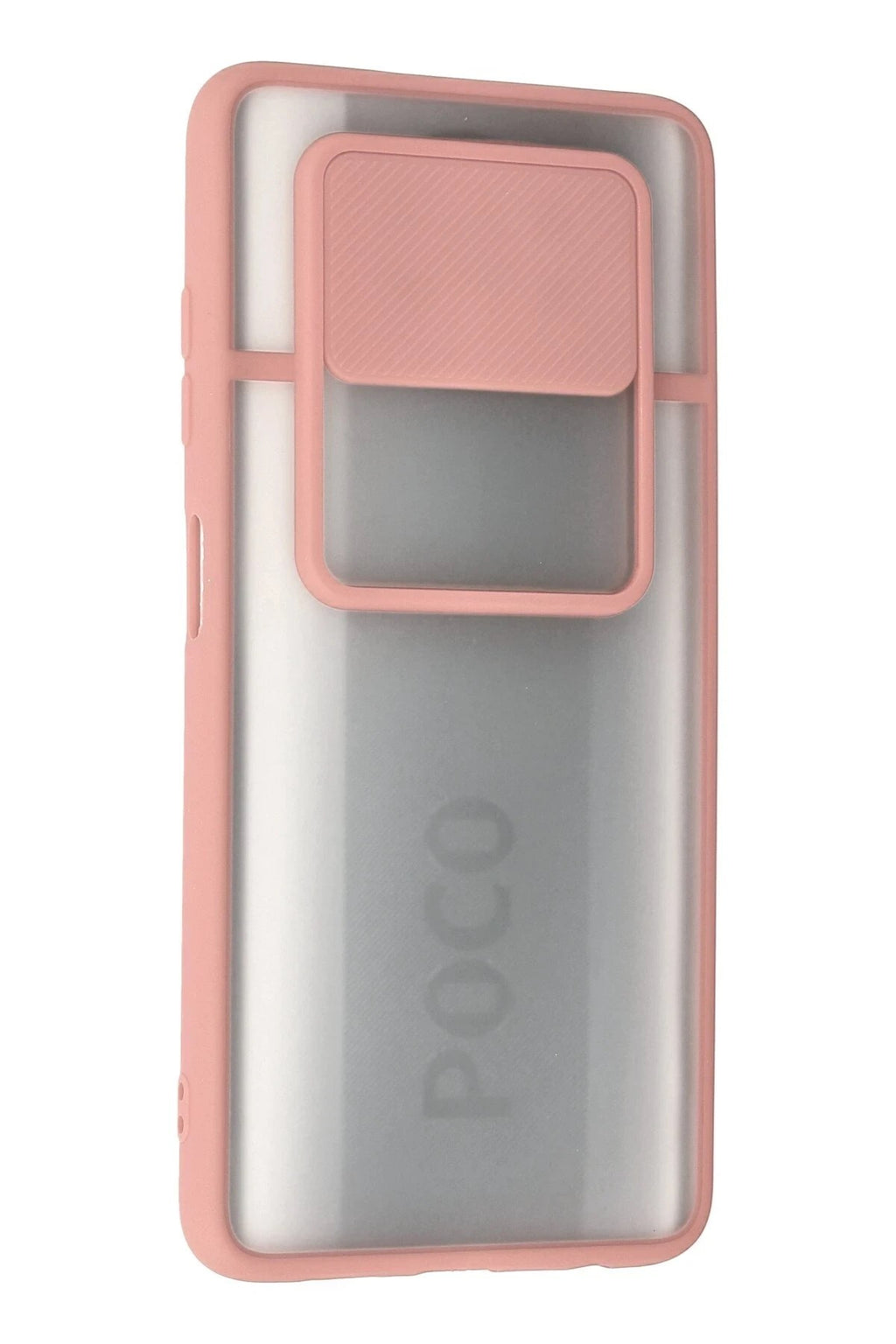Mey İthalat® Pocophone X3 Kılıf Palm Buzlu Kamera Sürgülü Silikon - Pembe
