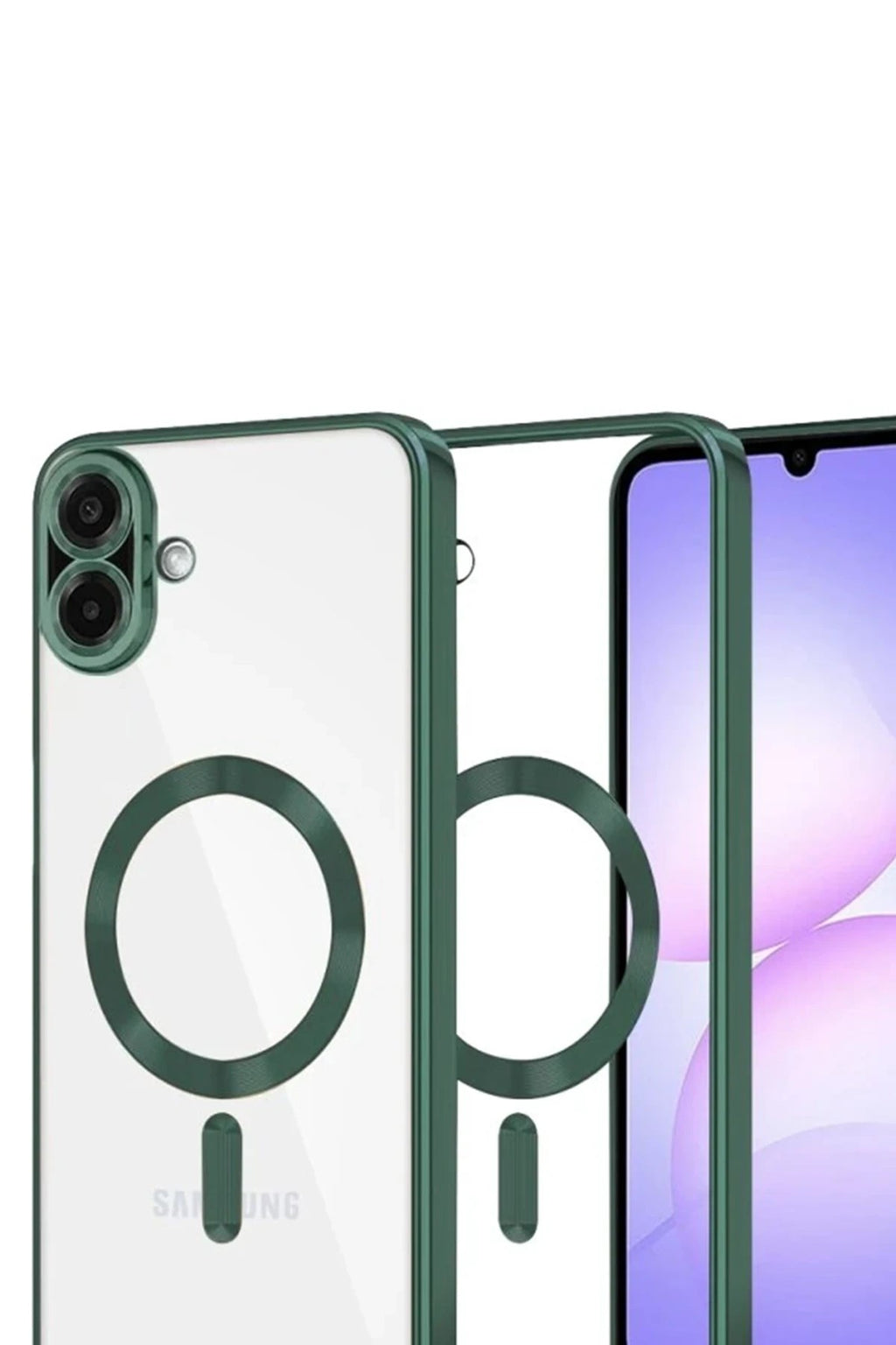 Mey İthalat® Samsung Galaxy A07 4G Kross Magneticsafe Kapak - Koyu Yeşil