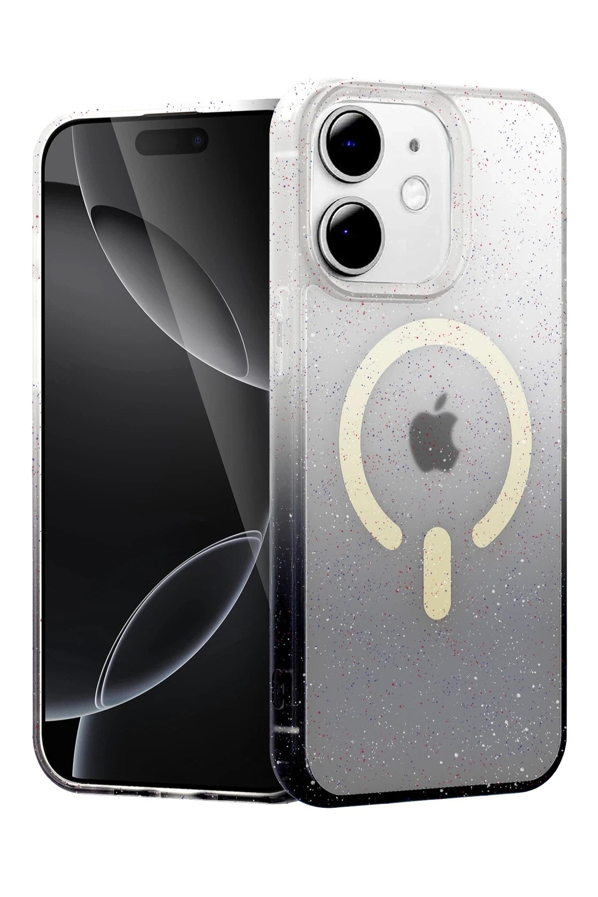 Mey İthalat® iPhone 12 Pummel Shiny Magsafe Kapak - Siyah