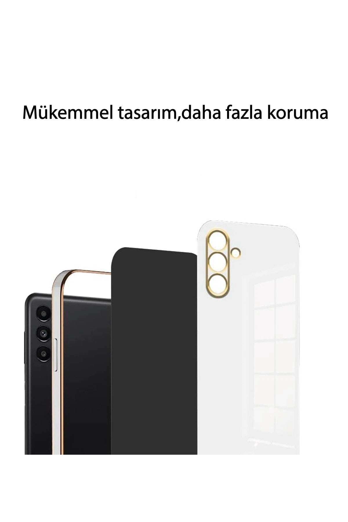 Mey İthalat® Samsung Galaxy M15 Kılıf Volet Silikon - Beyaz