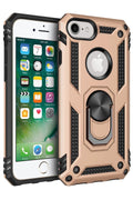 Mey İthalat® iPhone 7 Kılıf Sofya Yüzüklü Silikon Kapak - Gold
