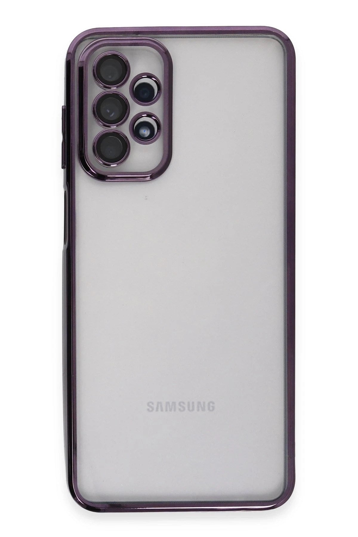 Mey İthalat® Samsung Galaxy A23 4G Kılıf Lensli Silikon - Mor