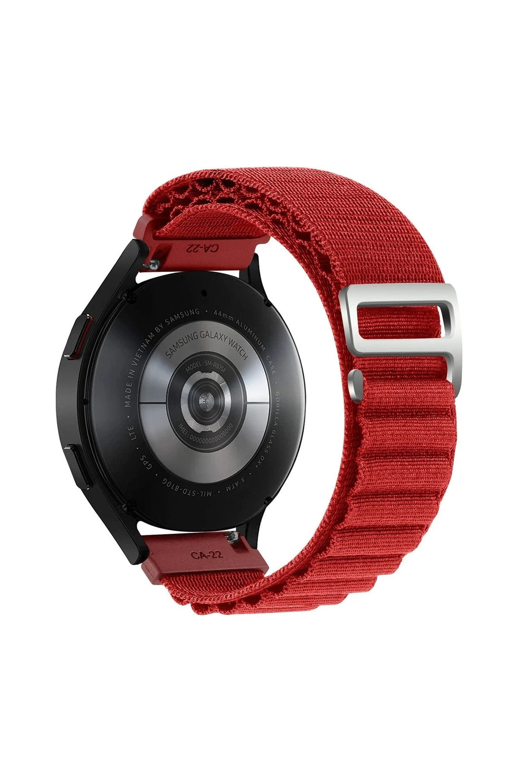 Mey İthalat® Watch 22mm KR410 Kumaş Kordon - Kırmızı