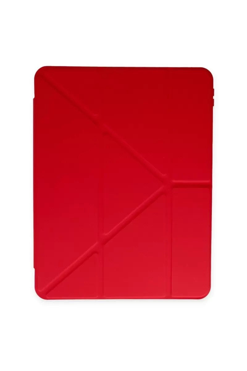 Mey İthalat® iPad Air 4 10.9 Kılıf Kalemlikli Mars Tablet Kılıfı - Kırmızı