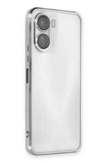 Mey İthalat® Vivo Y16 Kılıf Lensli Silikon - Gümüş