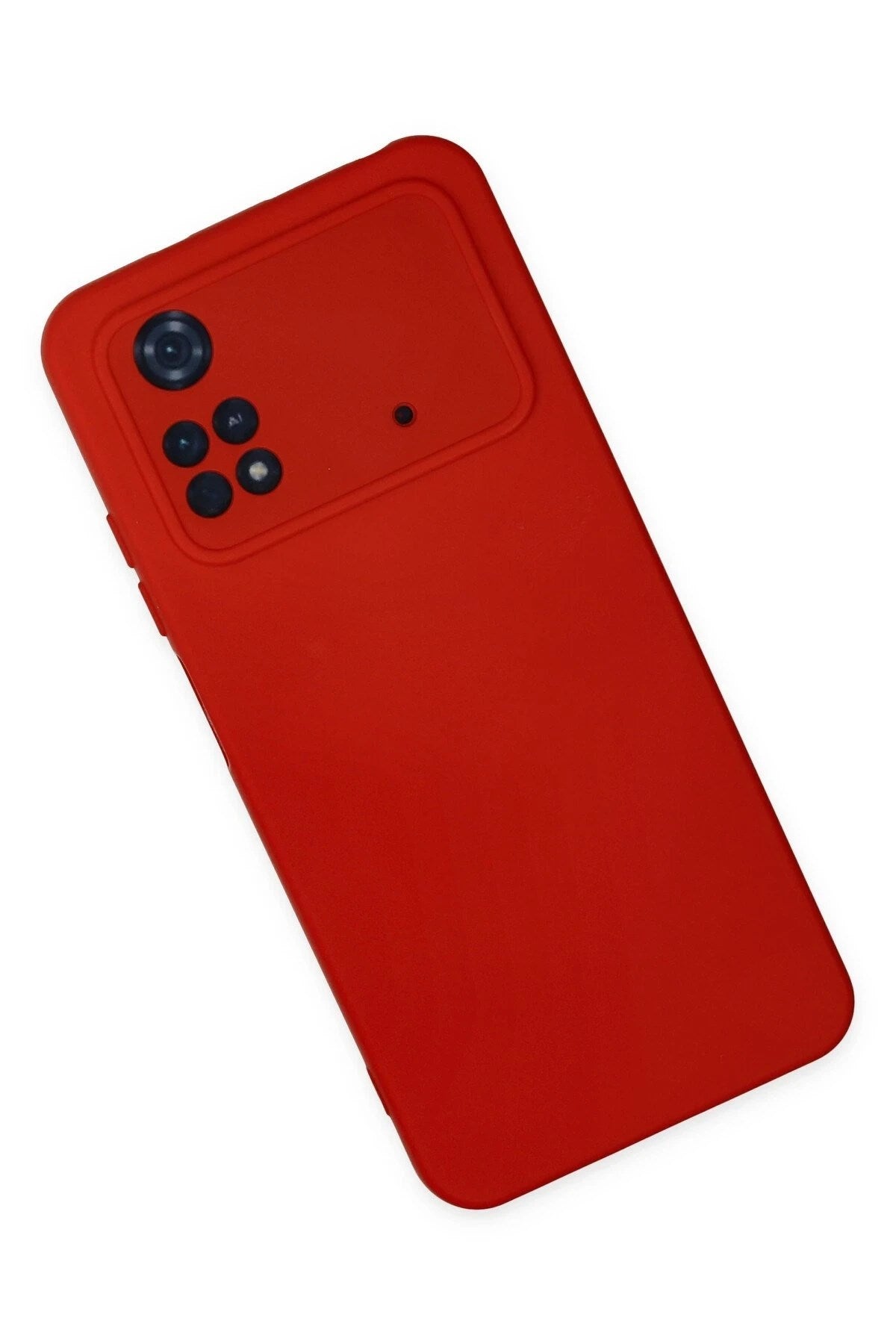 Mey İthalat® Poco M4 Pro 4G Kılıf Nano içi Kadife Silikon - Kırmızı