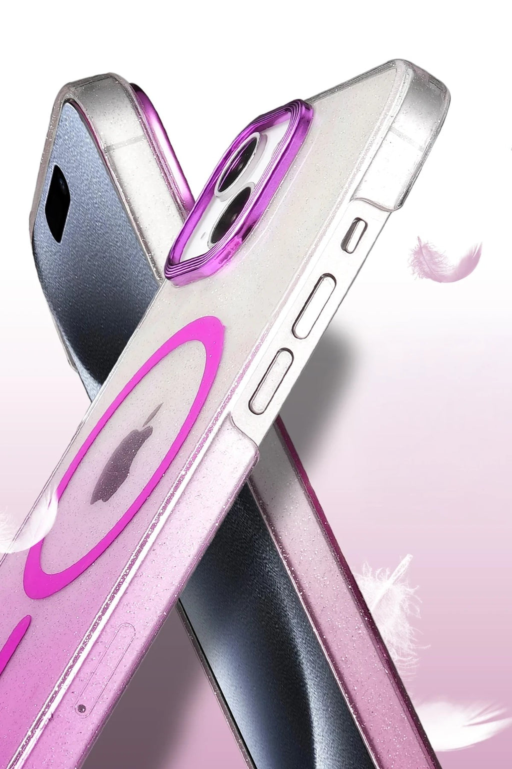 Mey İthalat® iPhone 15 Plus Glossy Magsafe Kapak - Pembe