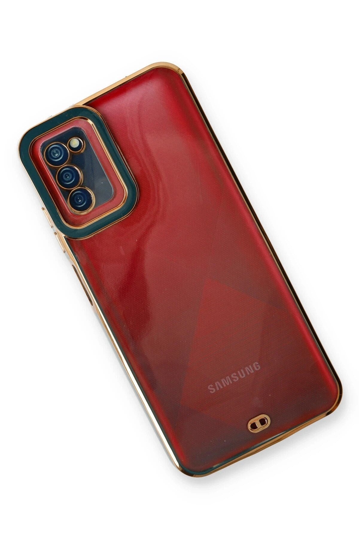 Mey İthalat® Samsung Galaxy A03S Kılıf Liva Lens Silikon - Yeşil