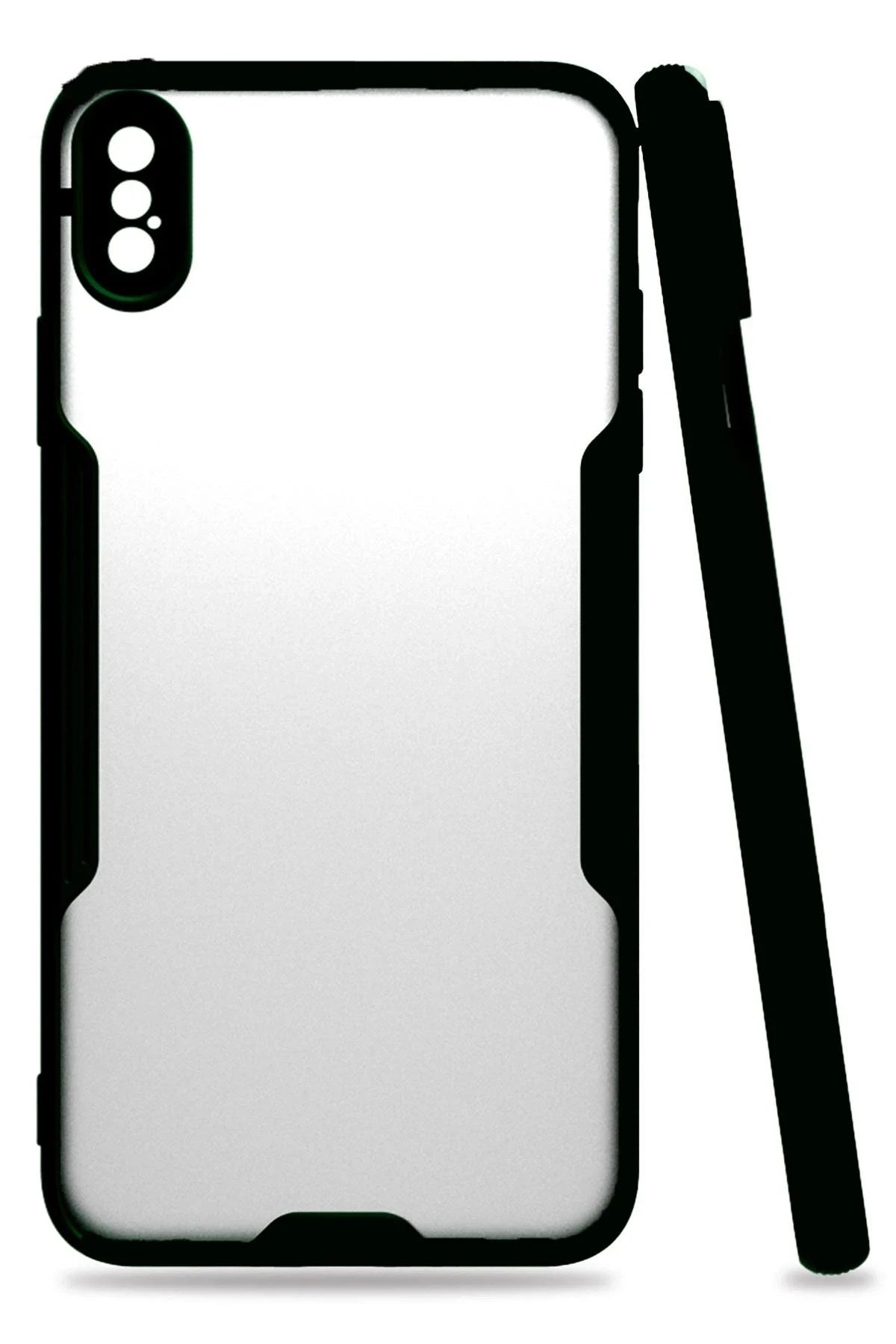 Mey İthalat® iPhone XS Max Kılıf Platin Silikon - Siyah