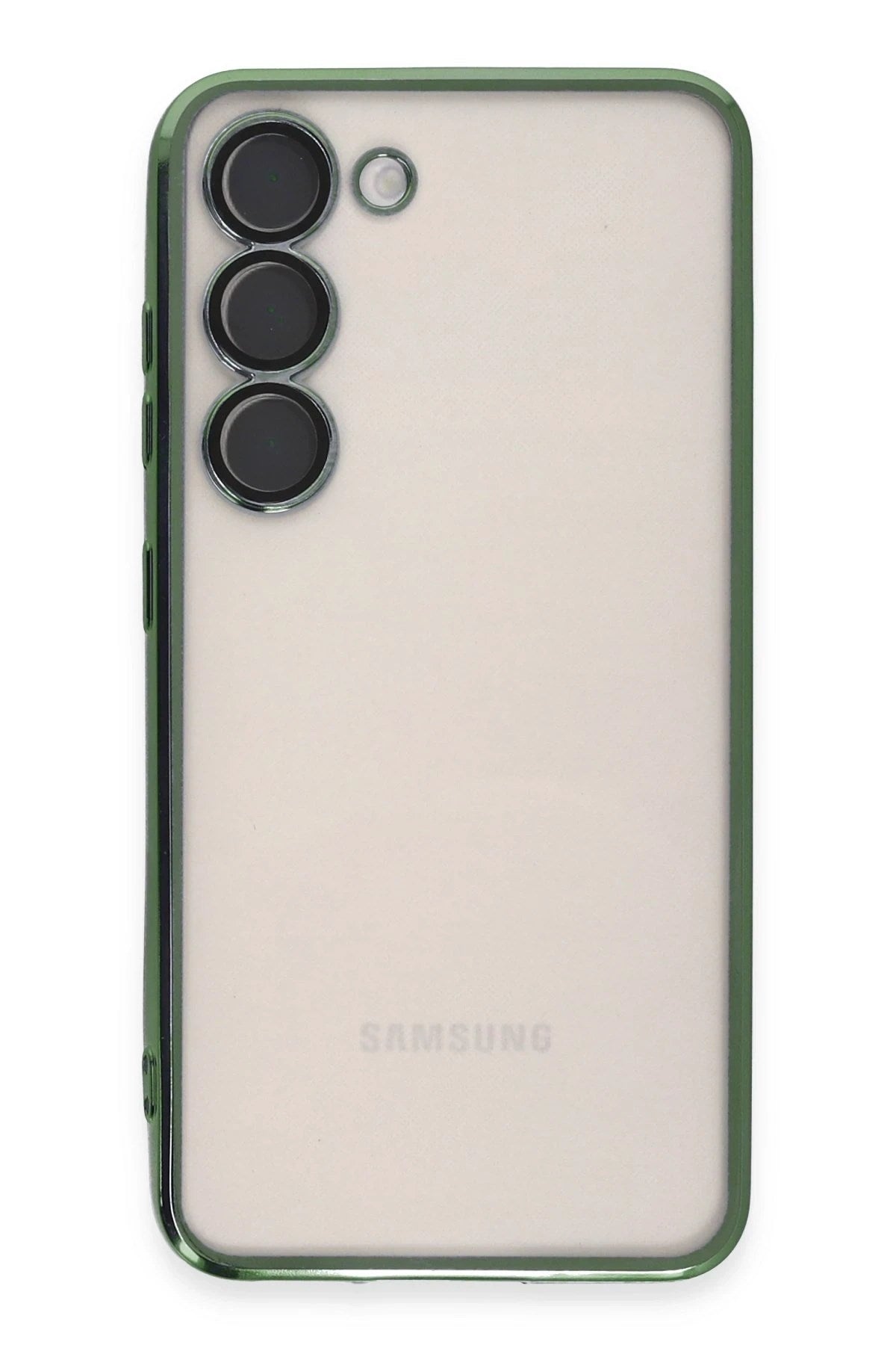 Mey İthalat® Samsung Galaxy S24 Kılıf Lensli Silikon - Yeşil