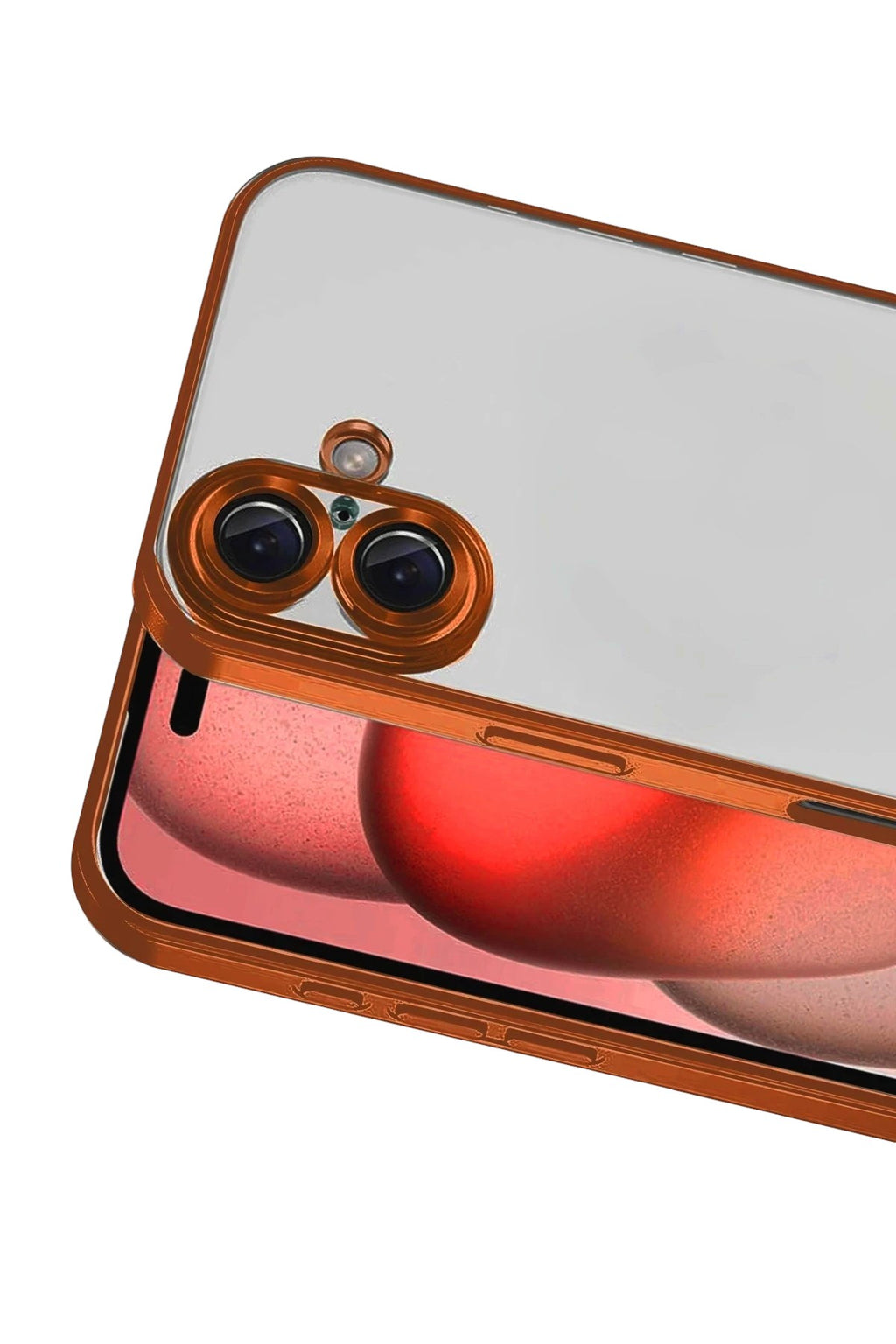 Mey İthalat® iPhone 17 Lensli Silikon - Turuncu