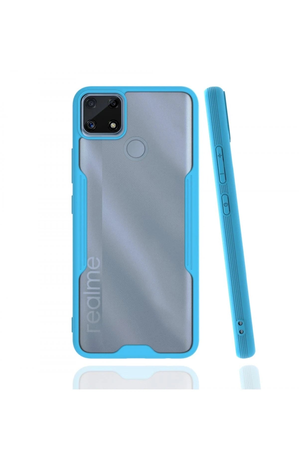 Mey İthalat® Realme C25 Kılıf Platin Silikon - Mavi