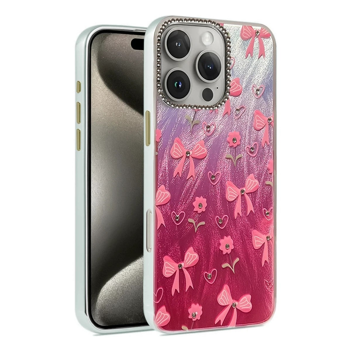 Mey İthalat® iPhone 16 Pro Kılıf Blade Aynalı Desenli Kapak - Desen 3