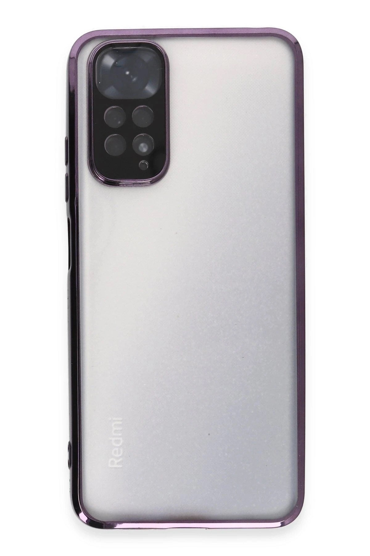 Mey İthalat® Redmi Note 11 Kılıf Lensli Silikon - Mor