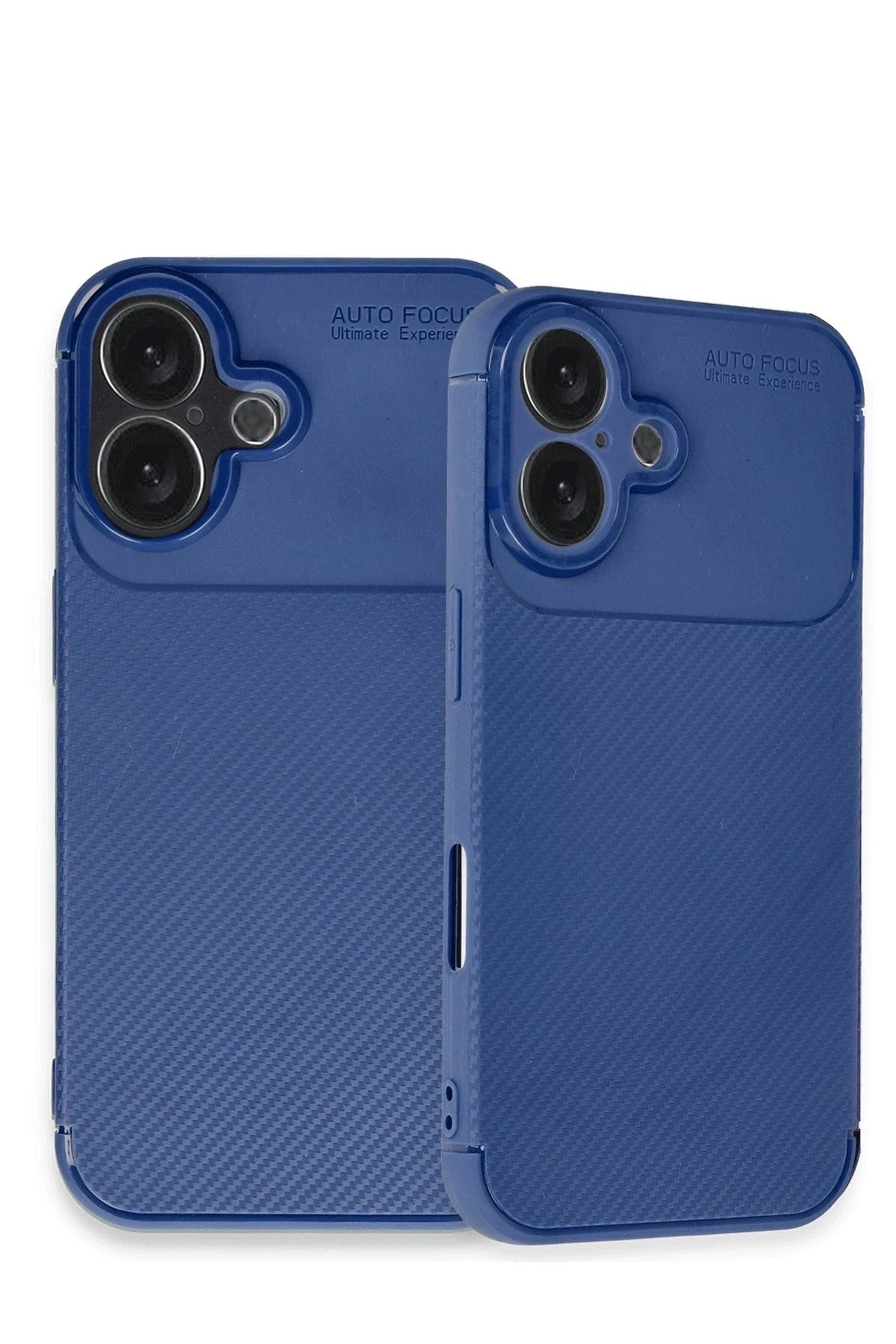 Mey İthalat® iPhone 16 Kılıf Auto Focus Karbon Kapak - Lacivert