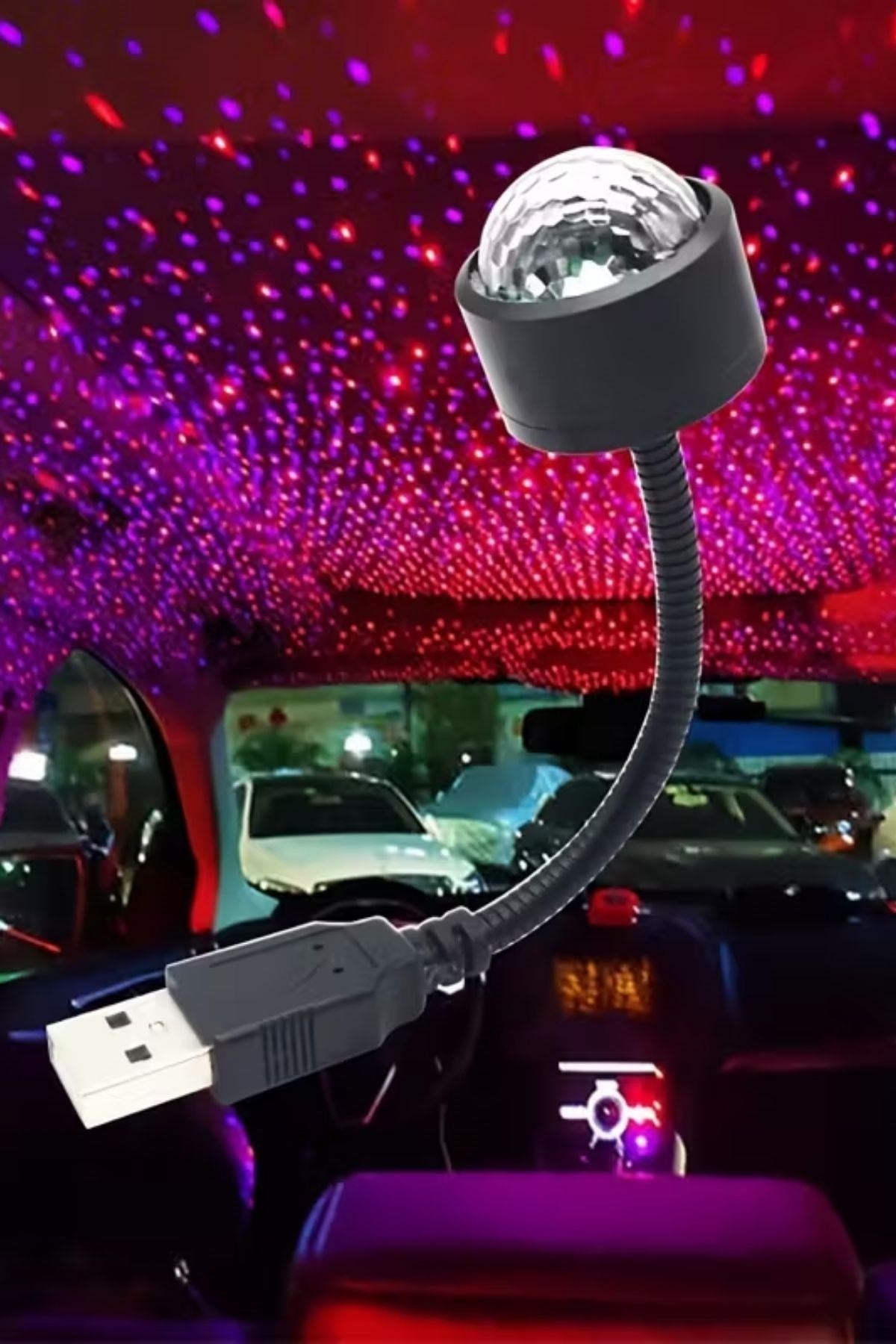 USB Sese Duyarlı 8 Farklı Mod Işıklı LED Atmosfer Işığı – Ambiyans Aydınlatması