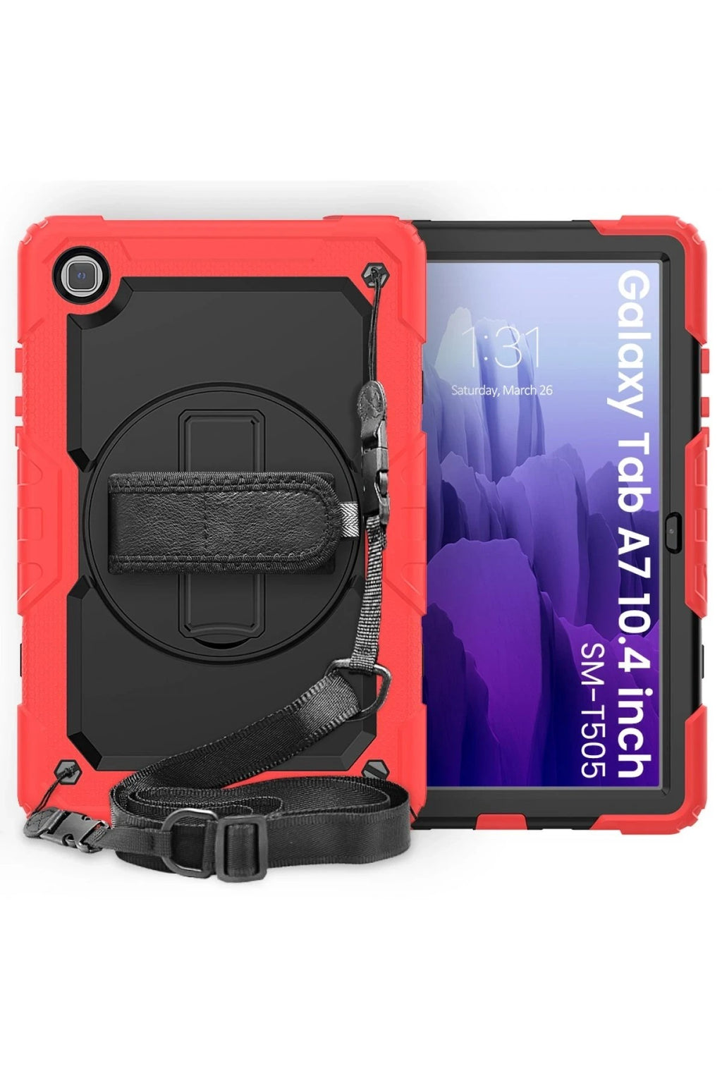 Mey İthalat® Samsung Galaxy T500 Tab A7 10.4 Kılıf Pars Tablet Kapak - Kırmızı