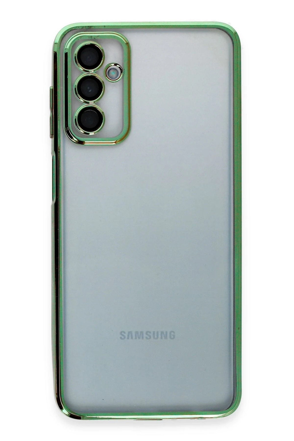 Mey İthalat® Samsung Galaxy M23 Kılıf Lensli Silikon - Yeşil