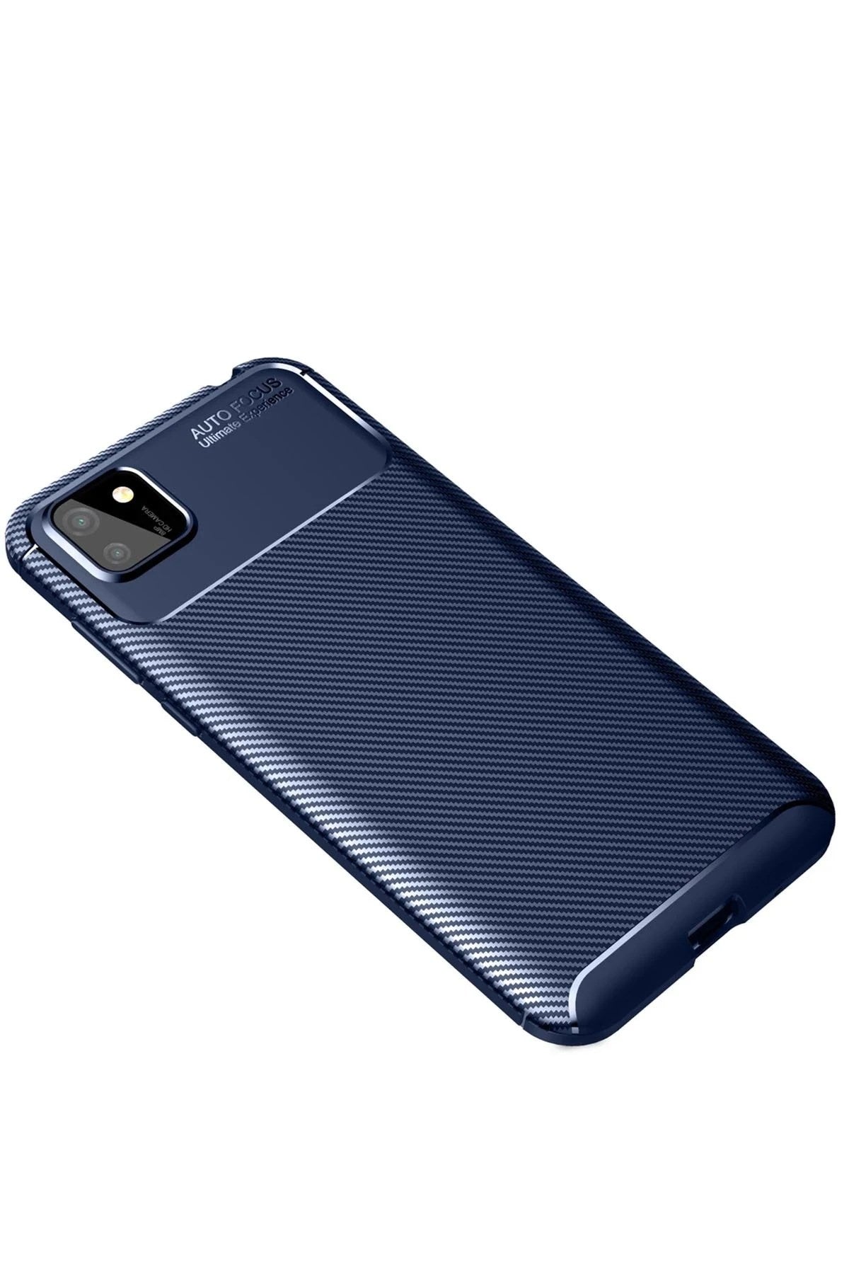 Mey İthalat® Huawei Y5P Kılıf Auto Focus Karbon Kapak - Lacivert