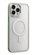 Mey İthalat® iPhone 15 Pro Kılıf Room Magneticsafe Silikon - Su Yeşili