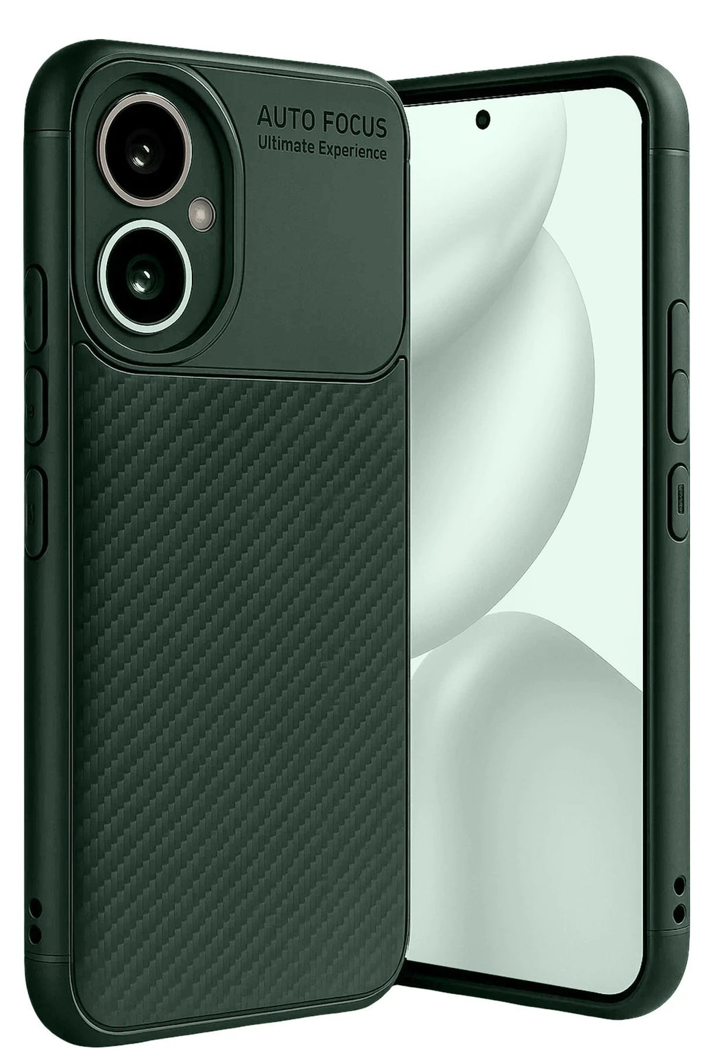 Mey İthalat® Honor 400 Kılıf Auto Focus Karbon Kapak - Koyu Yeşil