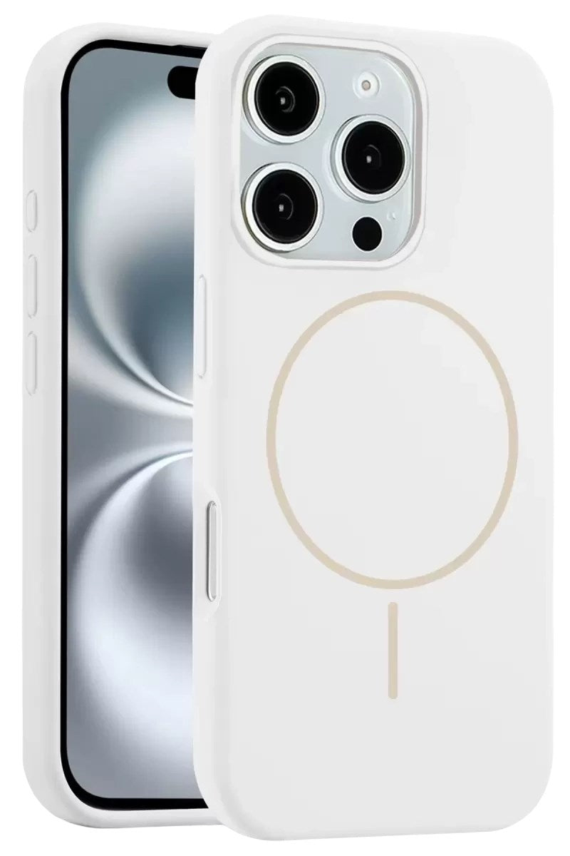 Mey İthalat® iPhone 16 Pro Kılıf Jully Magsafe Kapak - Beyaz