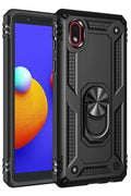 Mey İthalat® Samsung Galaxy A01 Core Kılıf Sofya Yüzüklü Silikon Kapak - Siyah