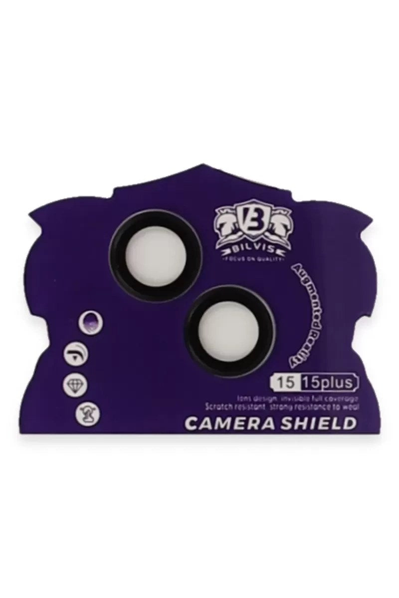 Mey İthalat® iPhone 15 Bilvis Titan Kamera Lens - Siyah