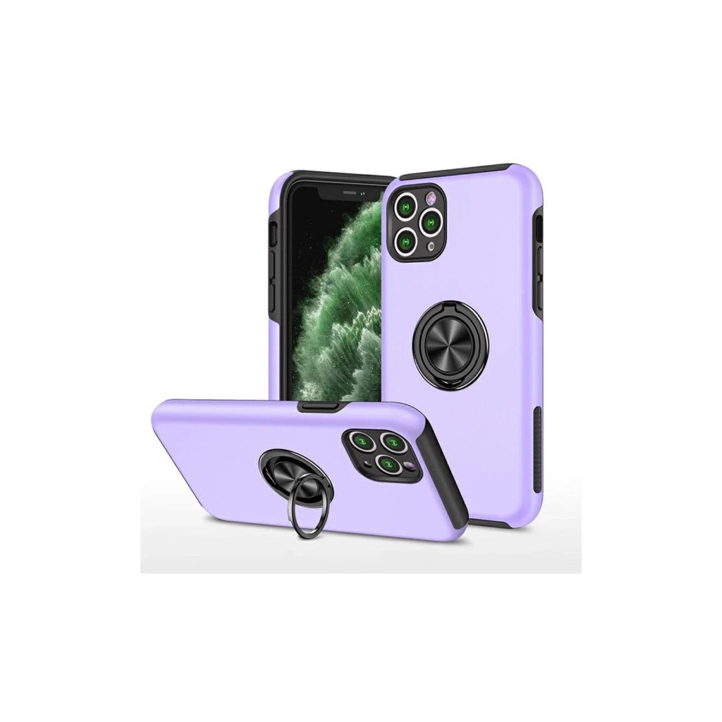 Mey İthalat® iPhone 11 Pro Max Kılıf Elit Yüzüklü Kapak - Mor