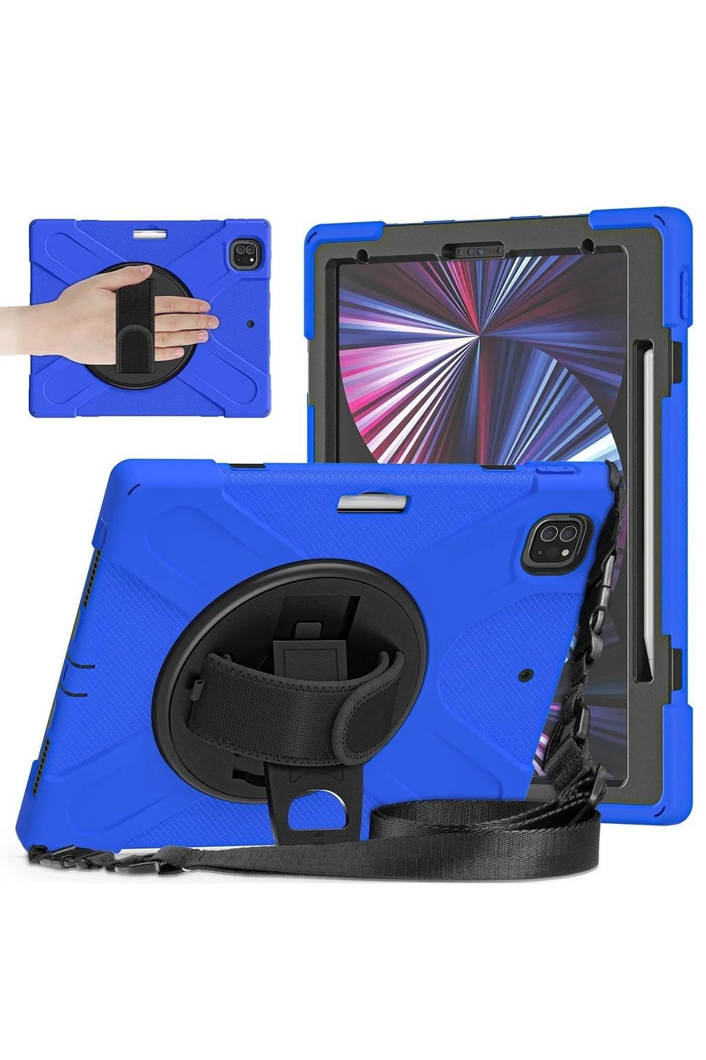 Mey İthalat® iPad Pro 12.9 (2020) Kılıf Amazing Tablet Kapak - Mavi
