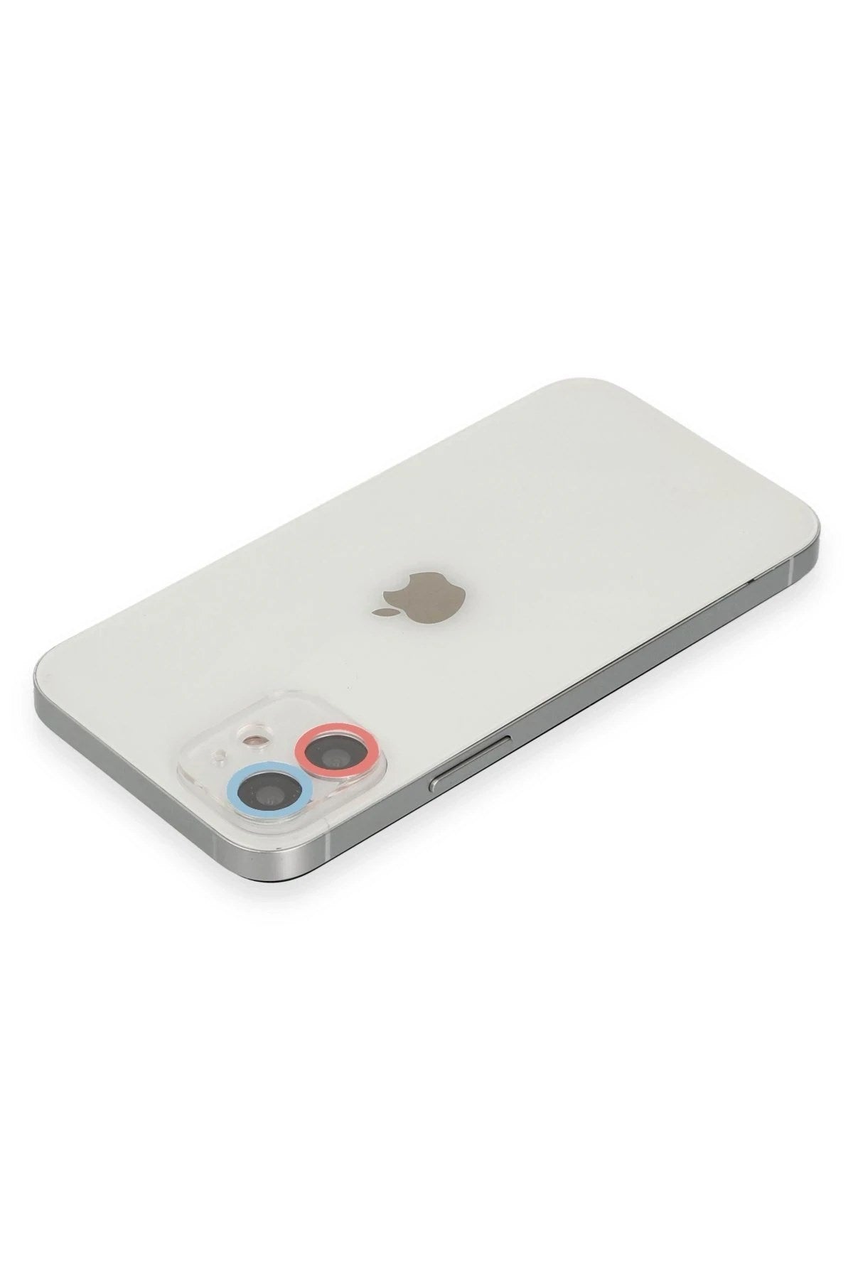 Mey İthalat® iPhone 12 Renkli Kamera Lens Koruma Cam - Pembe-Mavi