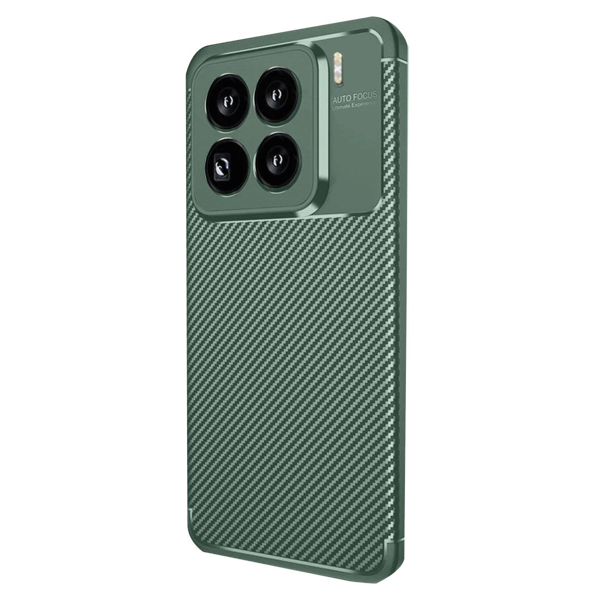 Mey İthalat® Mi 15 Pro Kılıf Auto Focus Karbon Kapak - Koyu Yeşil