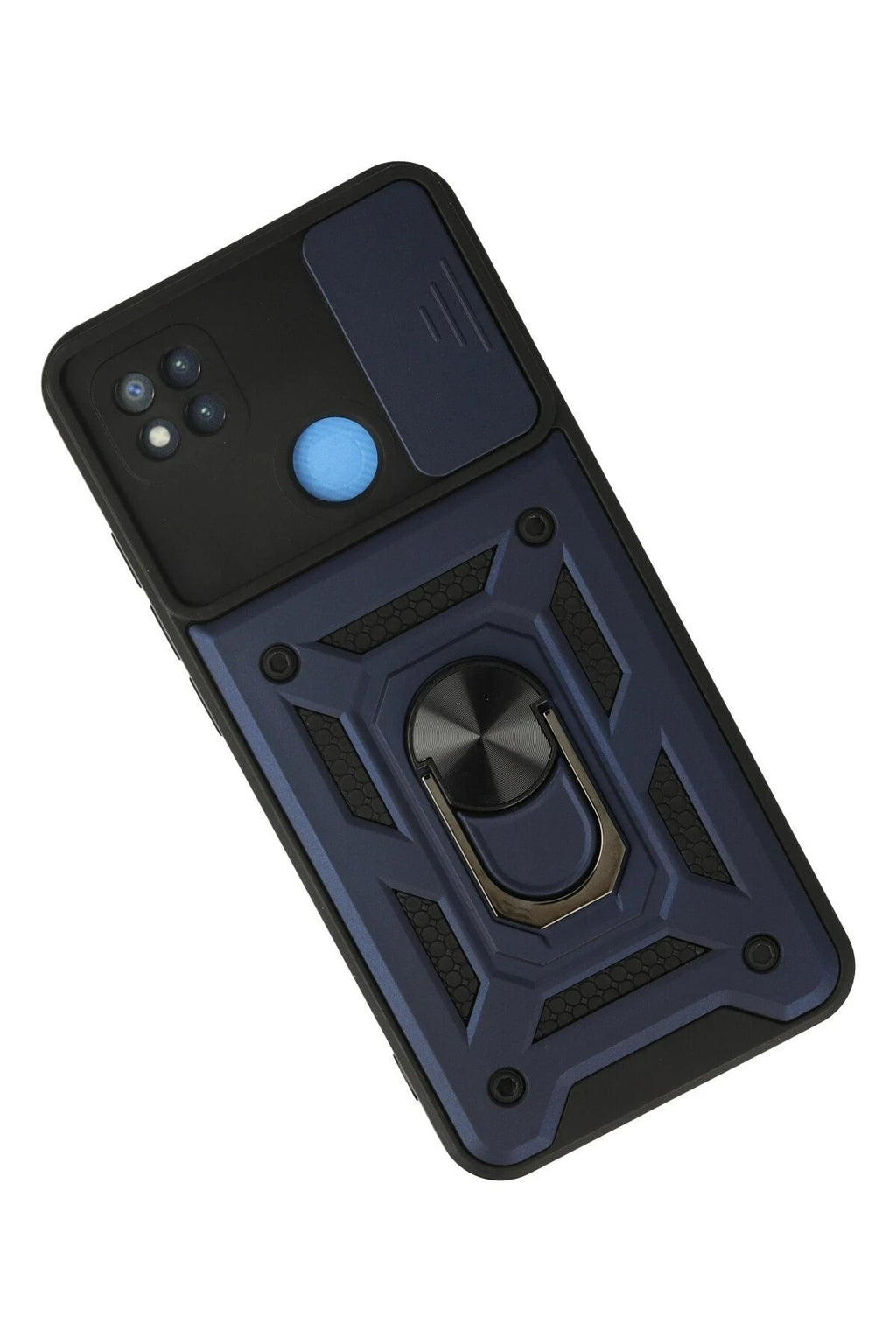 Mey İthalat® Redmi 9C Kılıf Pars Lens Yüzüklü Silikon - Lacivert