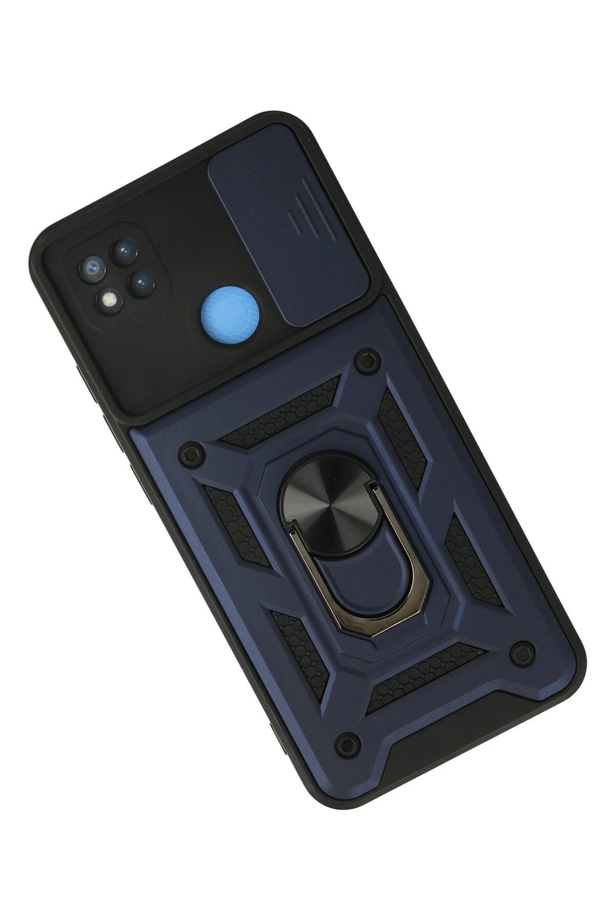 Mey İthalat® Redmi 9C Kılıf Pars Lens Yüzüklü Silikon - Lacivert