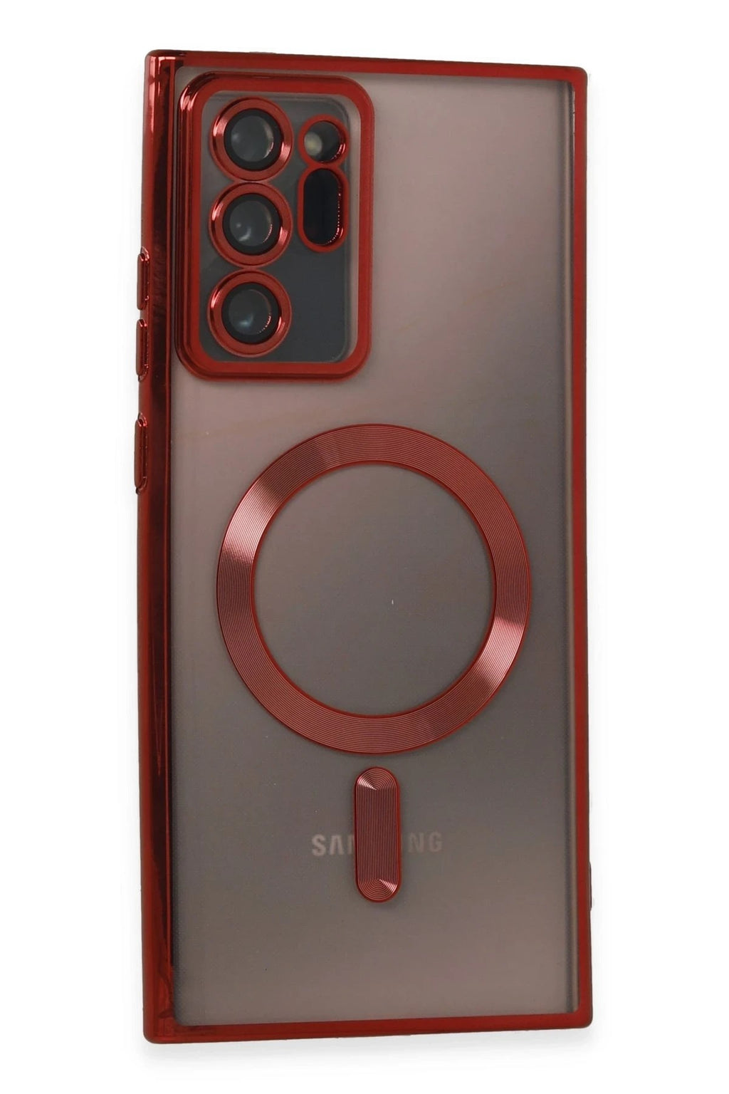 Mey İthalat® Samsung Galaxy Note 20 Ultra Kılıf Kross Magneticsafe Kapak - Kırmızı